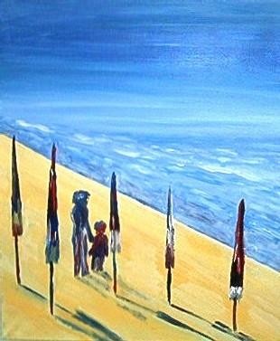 Peinture intitulée "De l'autre côté, le…" par Gérard Cavazza, Œuvre d'art originale, Huile