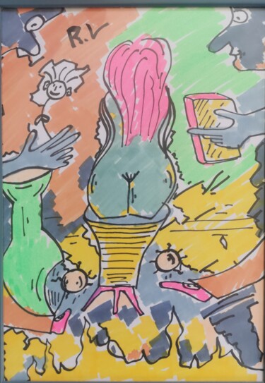 Dessin intitulée "Le cadeau" par Romain Lassalle, Œuvre d'art originale, Crayon