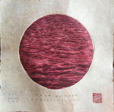 Εκτυπώσεις & Χαρακτικά με τίτλο "Burn Water edition…" από Cawamo, Αυθεντικά έργα τέχνης, Ξυλογραφία