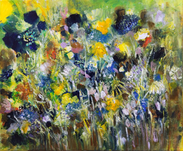 Peinture intitulée "Jachère expressionn…" par Muriel Cayet, Œuvre d'art originale, Acrylique Monté sur Châssis en bois
