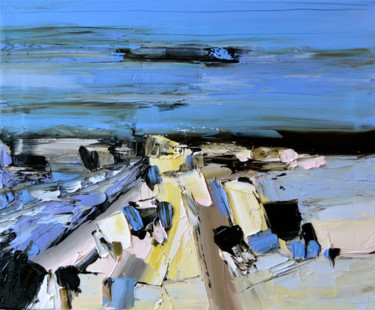 Marée basse Peinture intitulée "Marée basse" par Muriel Cayet, Œuvre d'art originale,
