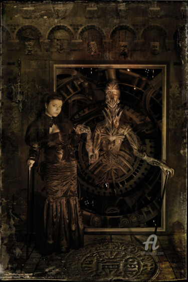 Photography titled "The Visitor" by Caz In The Machine, Original Artwork, Digital Photography Mounted on Aluminium