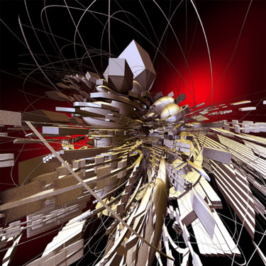Arts numériques intitulée "Folie meurtrière" par Yves Molina, Œuvre d'art originale, Peinture numérique