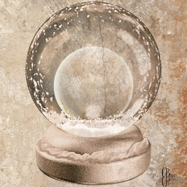 Arte digitale intitolato "Snow globe - Illusi…" da Cbm, Opera d'arte originale, Collage digitale