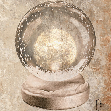 Цифровое искусство под названием "Snow globe - Illusi…" - Cbm, Подлинное произведение искусства, Цифровой коллаж