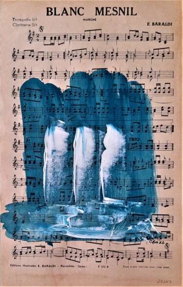 Painting titled "Blanc Mesnil - 25/1…" by Cbm, Original Artwork, Acrylic