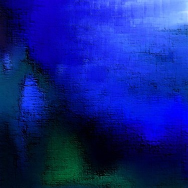 Painting titled "bleu sur vert" by Colombe Boucher, Original Artwork