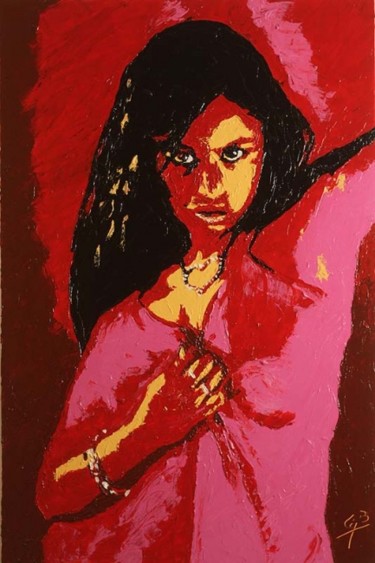 Peinture intitulée "Namrata #1" par Cyrille Bro, Œuvre d'art originale, Acrylique