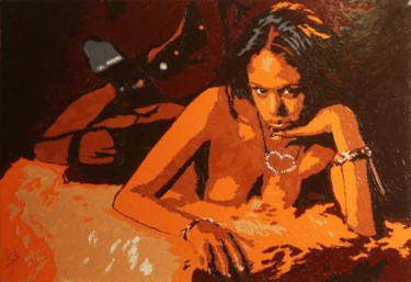 Peinture intitulée "Namrata #2" par Cyrille Bro, Œuvre d'art originale, Acrylique