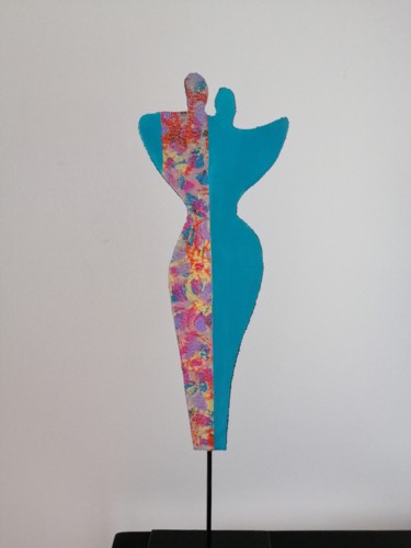 Sculpture titled "Fusion" by Carole Carpier, Original Artwork, Acrylic