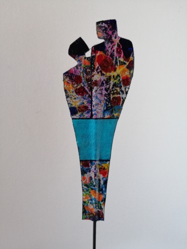 Skulptur mit dem Titel "Madame Monsieur" von Carole Carpier, Original-Kunstwerk, Acryl