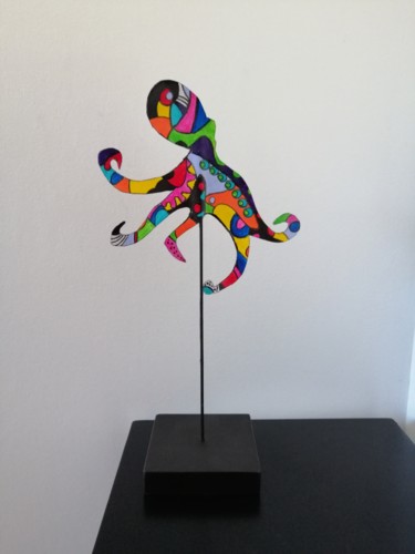 Sculpture intitulée "Octopussy" par Carole Carpier, Œuvre d'art originale, Acrylique