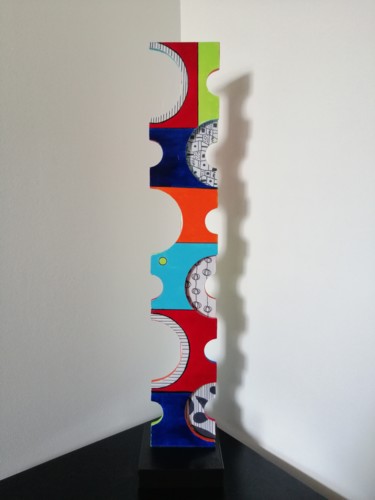 Sculpture titled "Life line" by Carole Carpier, Original Artwork, Wood