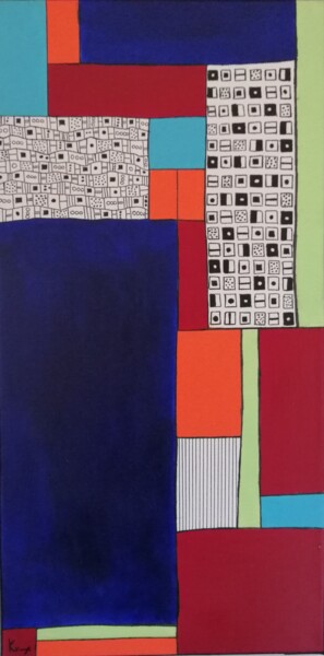 Countryside V Peinture intitulée "Countryside V" par Carole Carpier, Œuvre d'art originale, Acrylique Monté sur Châssis