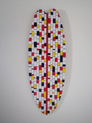 Painting titled "Surfing Mondrian" by Carole Carpier, Original Artwork, Acrylic
