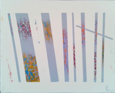 Malerei mit dem Titel "Algorithme III" von Carole Carpier, Original-Kunstwerk, Acryl