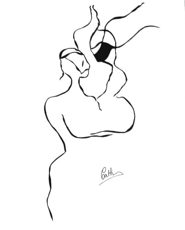 Dessin intitulée "Fistful of love" par Catherine Altmann, Œuvre d'art originale, Marqueur