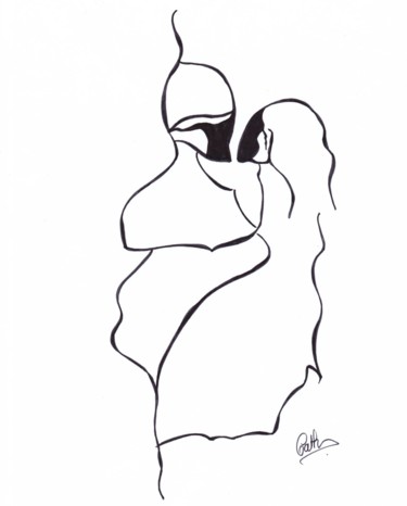Рисунок под названием "Blindness" - Catherine Altmann, Подлинное произведение искусства, Маркер