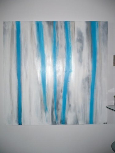 Painting titled "Winter Blues" by Carole Cid, Original Artwork