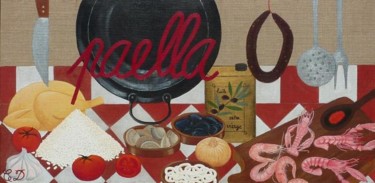 Peinture intitulée "Paella" par C Comme Cathy D Comme Domi, Œuvre d'art originale