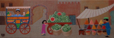 Peinture intitulée "les-petits-marrakch…" par C Comme Cathy D Comme Domi, Œuvre d'art originale