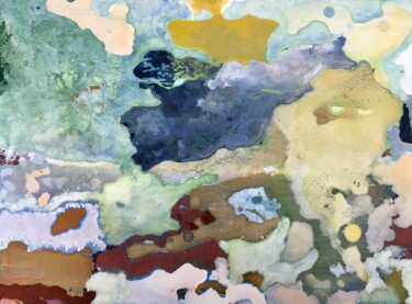 Pittura intitolato "Paysage" da Corinne Debonnière, Opera d'arte originale, pigmenti