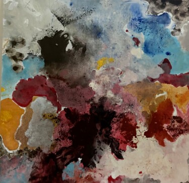 Peinture intitulée "Ciel d'orage" par Corinne Debonnière, Œuvre d'art originale, Acrylique