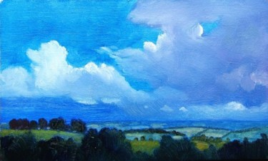 Painting titled "Storm Clouds" by Christine Derrick, Original Artwork