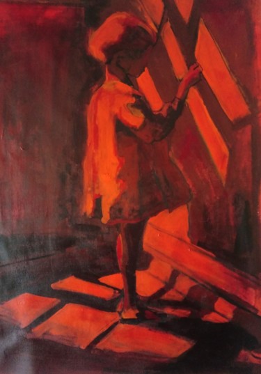 Malarstwo zatytułowany „Que la luz entre” autorstwa Claudia Moskoluk, Oryginalna praca, Akryl