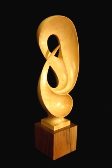 Sculpture titled "Yin-Yang" by Christian Douard, Original Artwork, Wood