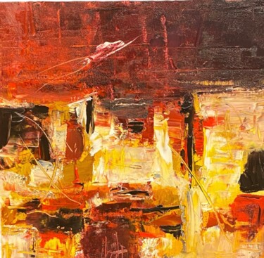Peinture intitulée "Huile sur carton en…" par Corinne Dubosque, Œuvre d'art originale, Huile