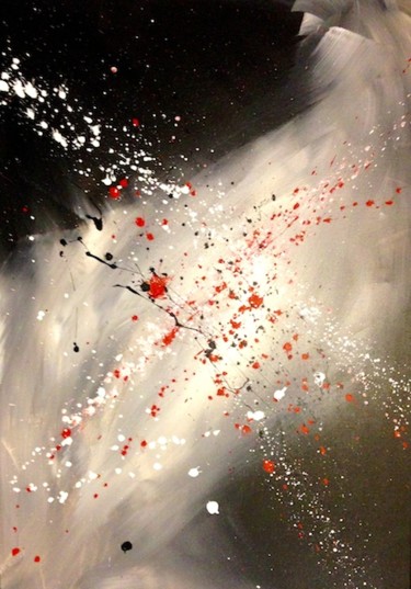 Peinture intitulée "Galaxie" par Corinne Dubosque, Œuvre d'art originale, Huile