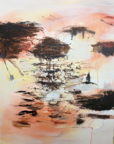 Peinture intitulée "Paysage" par Corinne Dubosque, Œuvre d'art originale, Huile