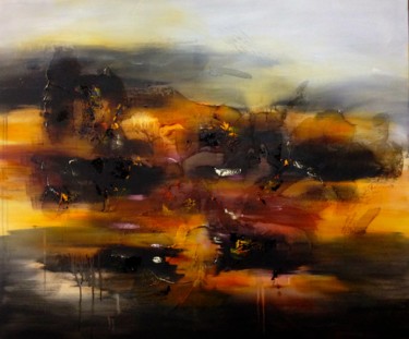 Peinture intitulée "Terre Brulée" par Corinne Dubosque, Œuvre d'art originale, Acrylique