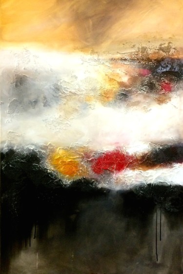 Peinture intitulée "Quand s'installe le…" par Corinne Dubosque, Œuvre d'art originale, Huile