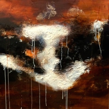 Malerei mit dem Titel "En marchant le mati…" von Corinne Dubosque, Original-Kunstwerk, Öl