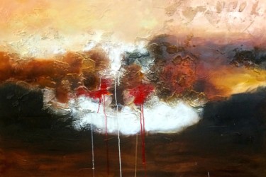 Peinture intitulée "De la rive du mal à…" par Corinne Dubosque, Œuvre d'art originale, Huile
