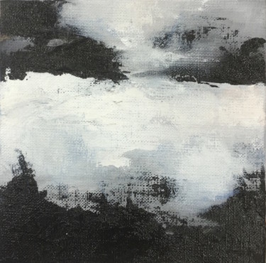 Pintura titulada "paysage abstrait su…" por Corinne Dubosque, Obra de arte original, Oleo