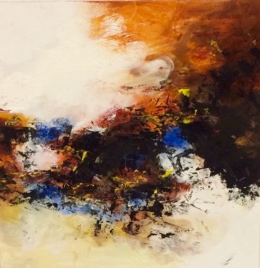 Malerei mit dem Titel "paysage abstrait su…" von Corinne Dubosque, Original-Kunstwerk, Öl