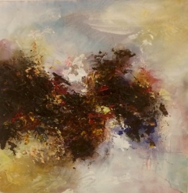 Peinture intitulée "paysage abstrait su…" par Corinne Dubosque, Œuvre d'art originale, Huile