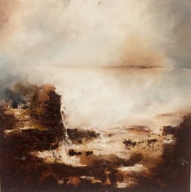 Peinture intitulée "paysage abstrait su…" par Corinne Dubosque, Œuvre d'art originale, Huile