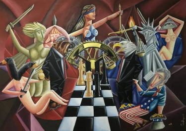 Pintura titulada "última jugada" por Carlos Duque, Obra de arte original, Oleo