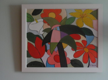 Pintura intitulada "Floral I" por Cé Figueiredo, Obras de arte originais, Acrílico