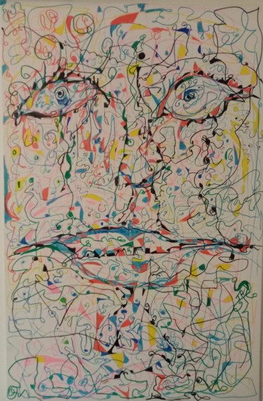 Peinture intitulée "Sens" par Cedric Padré, Œuvre d'art originale, Acrylique