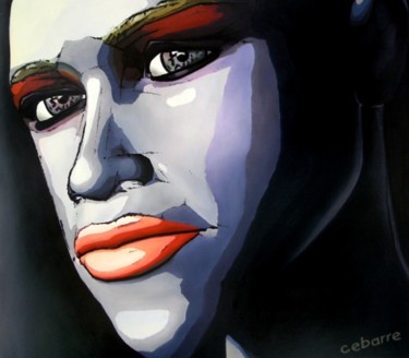 Painting titled "Black" by Cebarre, Original Artwork, Oil