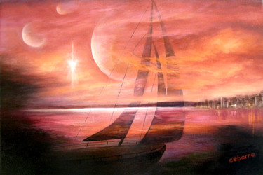 Painting titled "Last port" by Cebarre, Original Artwork, Oil