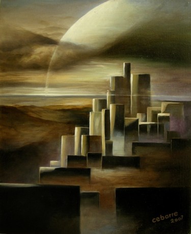 Painting titled "Oxygen" by Cebarre, Original Artwork, Oil