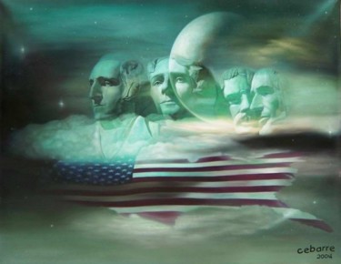 Painting titled "United Stars Full v…" by Cebarre, Original Artwork, Oil