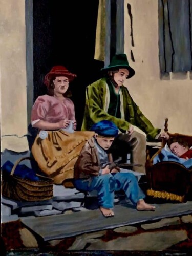 Pittura intitolato "European Home" da Cecil Williams, Opera d'arte originale, Olio