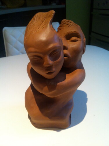 Sculpture intitulée "Sensualité" par Cécile Aubert, Œuvre d'art originale, Argile